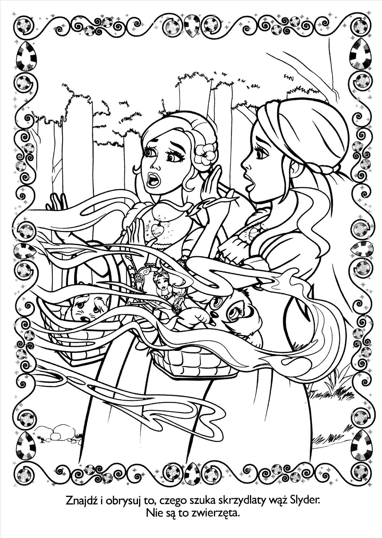 Barbie Diamentowy pałac kolorowanki